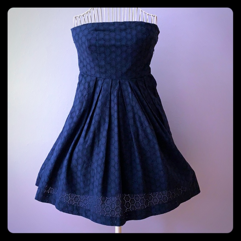 GAP Strapless dress with pockets Cotton eyelet FIRM